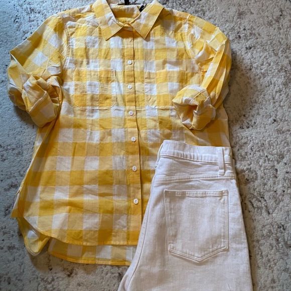 Velvet Heart Tops - New! Sunshine Plaid Button Down XL